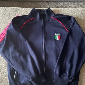 Italia Track Jacket with Red Stripes